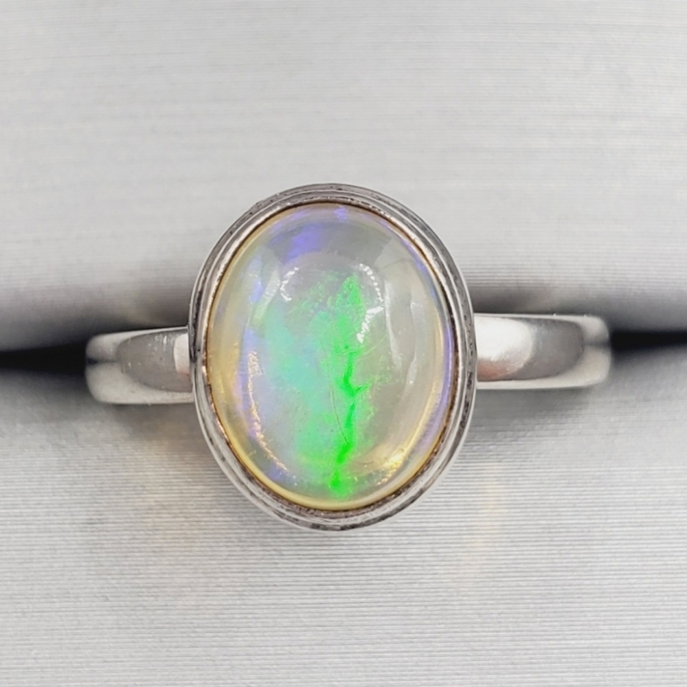 Bezel Set Opal Ring